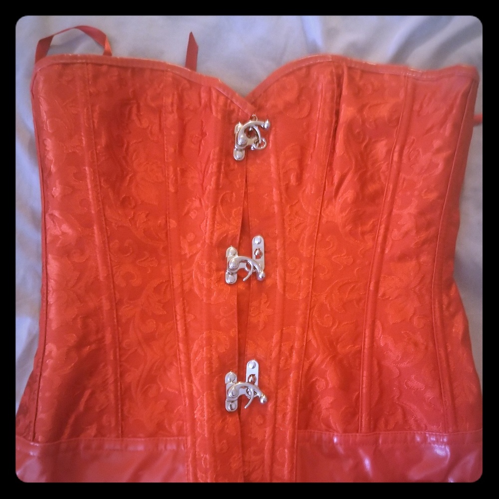 Fiery red corset